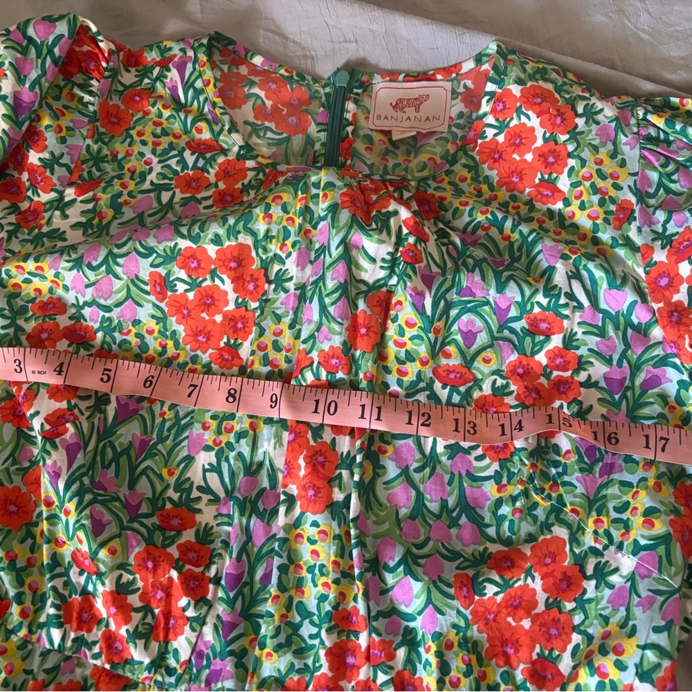Banjanan Garden Poppy Combo Long Sleeve Maxi Dress M - Picture 9 of 11